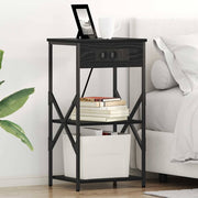 Noćni ormar 2 pcs Crni hrast 41 x 31 x 76 cm Konstruirano drvo