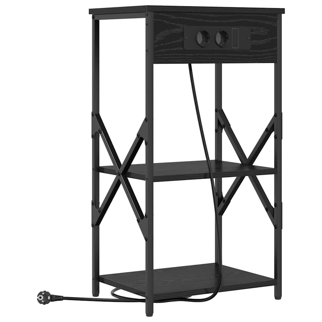 Noćni ormar 2 pcs Crni hrast 41 x 31 x 76 cm Konstruirano drvo