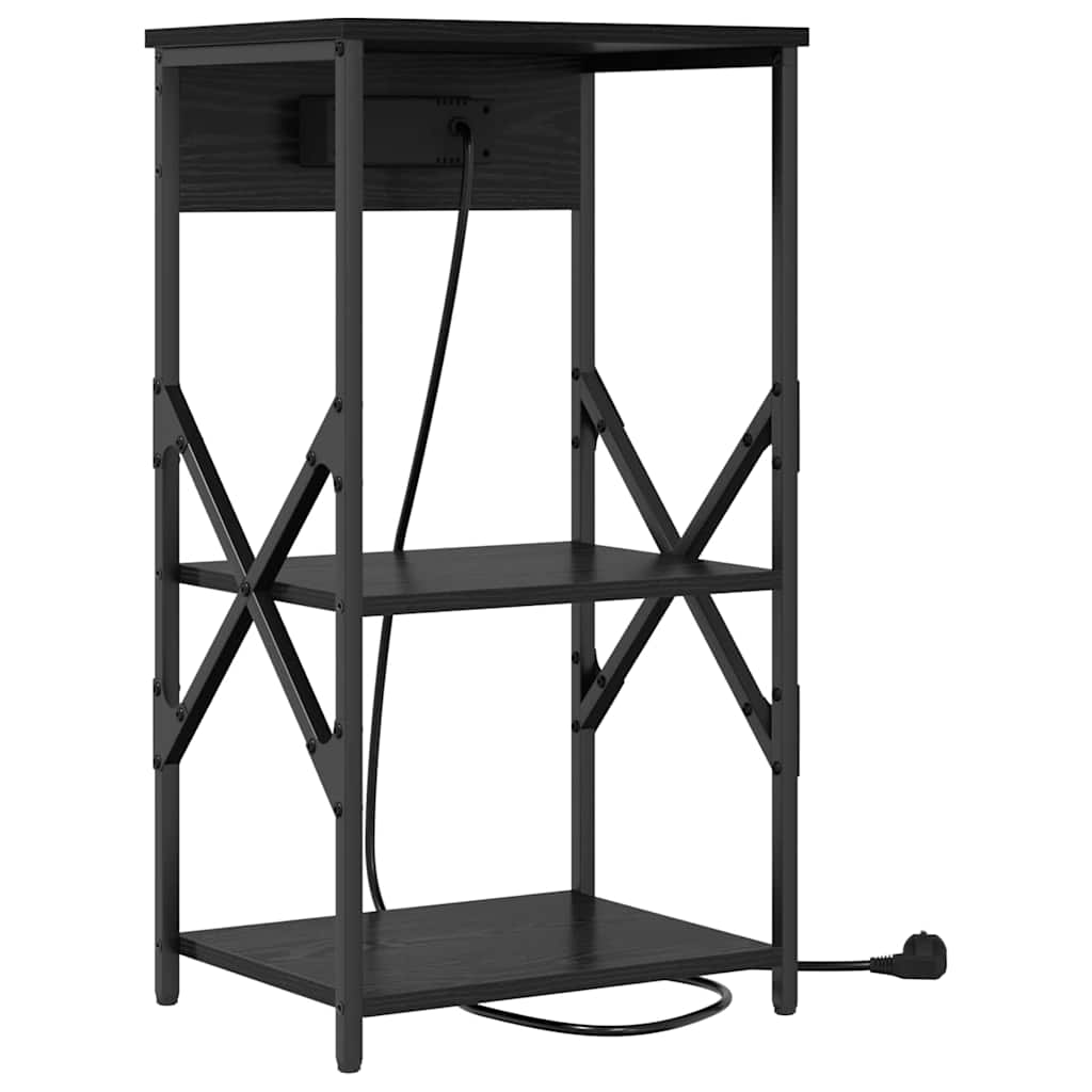 Noćni ormar 2 pcs Crni hrast 41 x 31 x 76 cm Konstruirano drvo