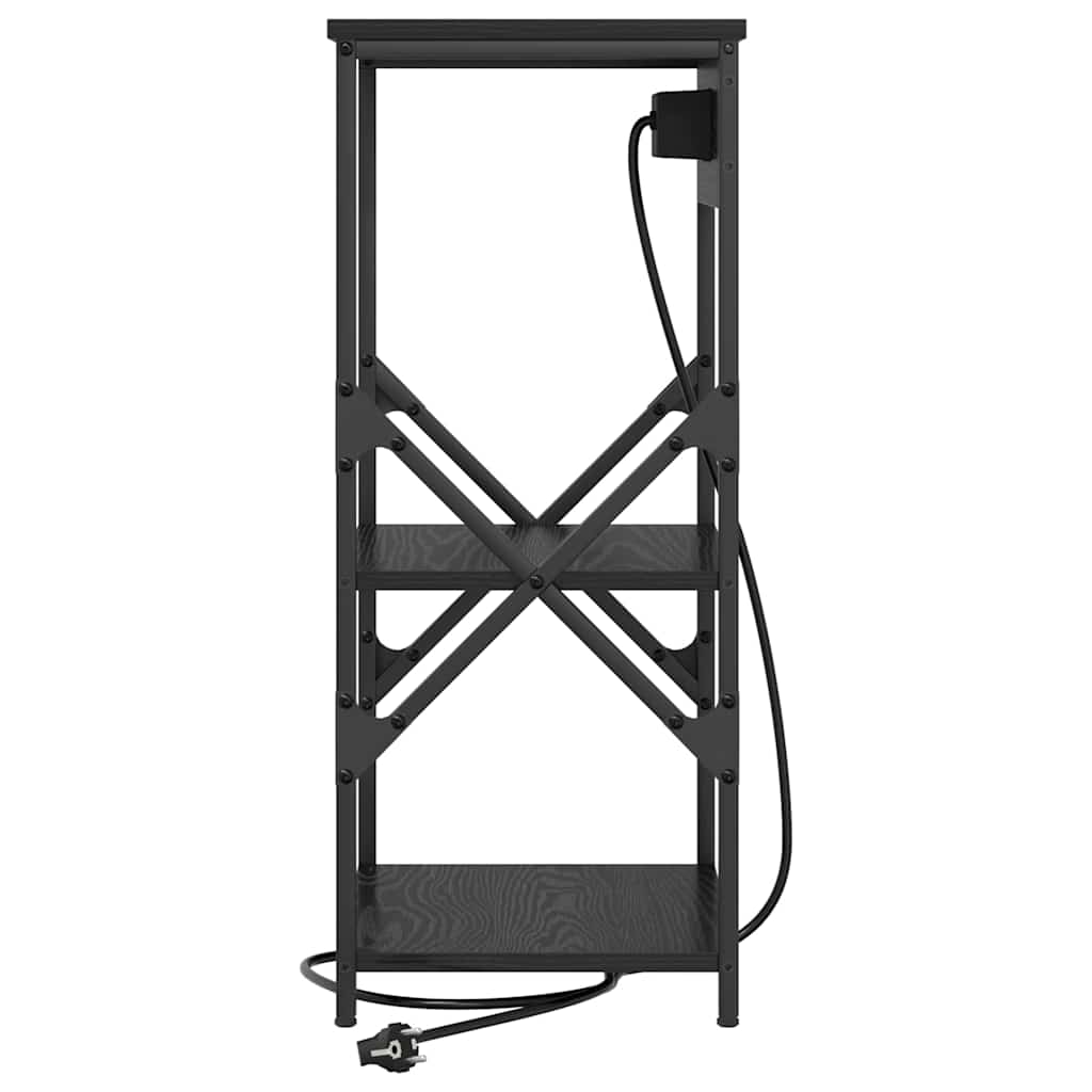 Noćni ormar 2 pcs Crni hrast 41 x 31 x 76 cm Konstruirano drvo