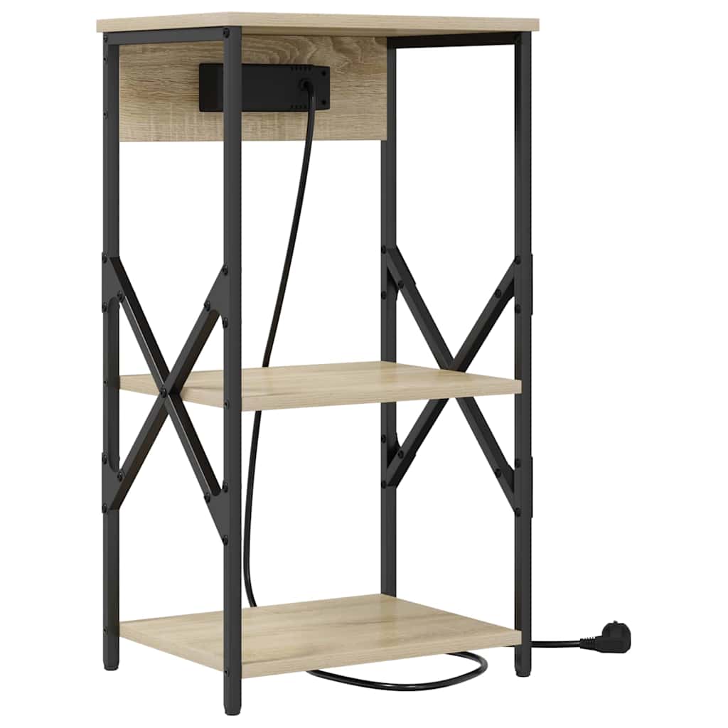 Noćni ormar s policom 2 pcs Sonoma hrast 41 x 31 x 76 cm