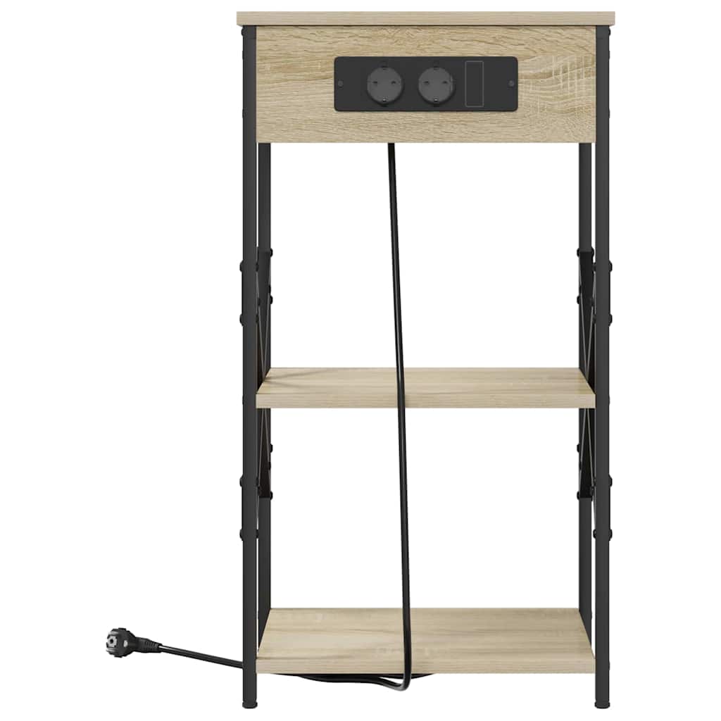 Noćni ormar s policom 2 pcs Sonoma hrast 41 x 31 x 76 cm
