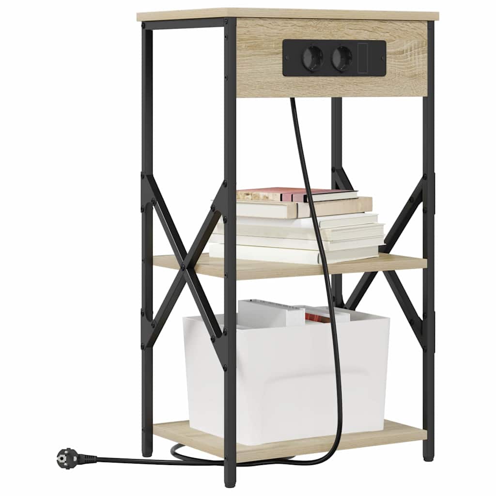 Noćni ormar s policom 2 pcs Sonoma hrast 41 x 31 x 76 cm