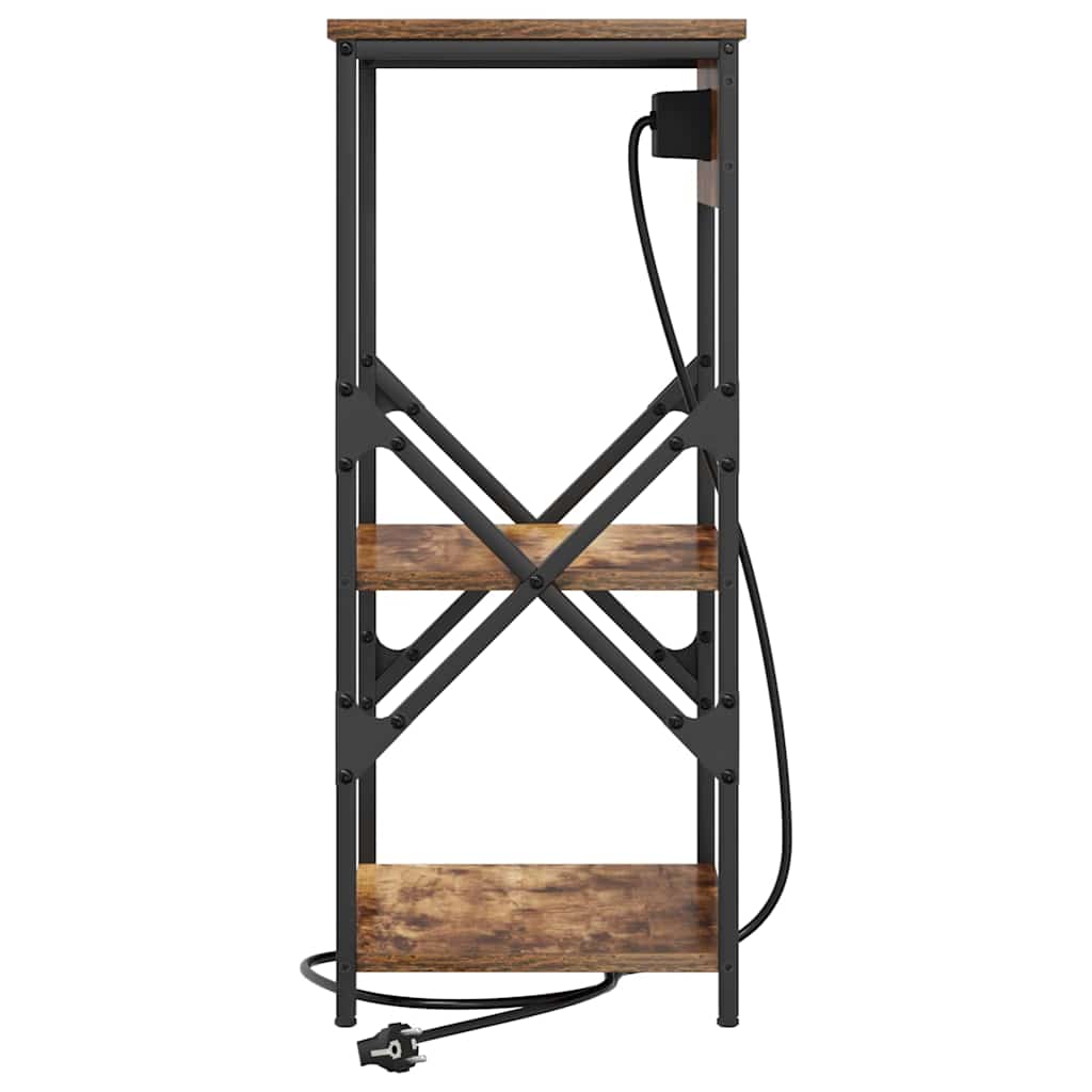 Noćni ormar s policom 2 pcs Dimljeni hrast 41 x 31 x 76 cm