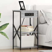 Noćni ormar 2 pcs Siva Sonoma 41 x 31 x 76 cm Konstruirano drvo