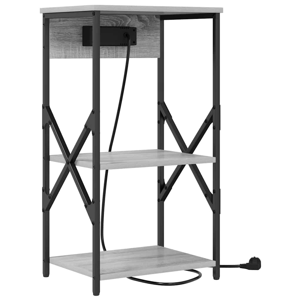 Noćni ormar 2 pcs Siva Sonoma 41 x 31 x 76 cm Konstruirano drvo