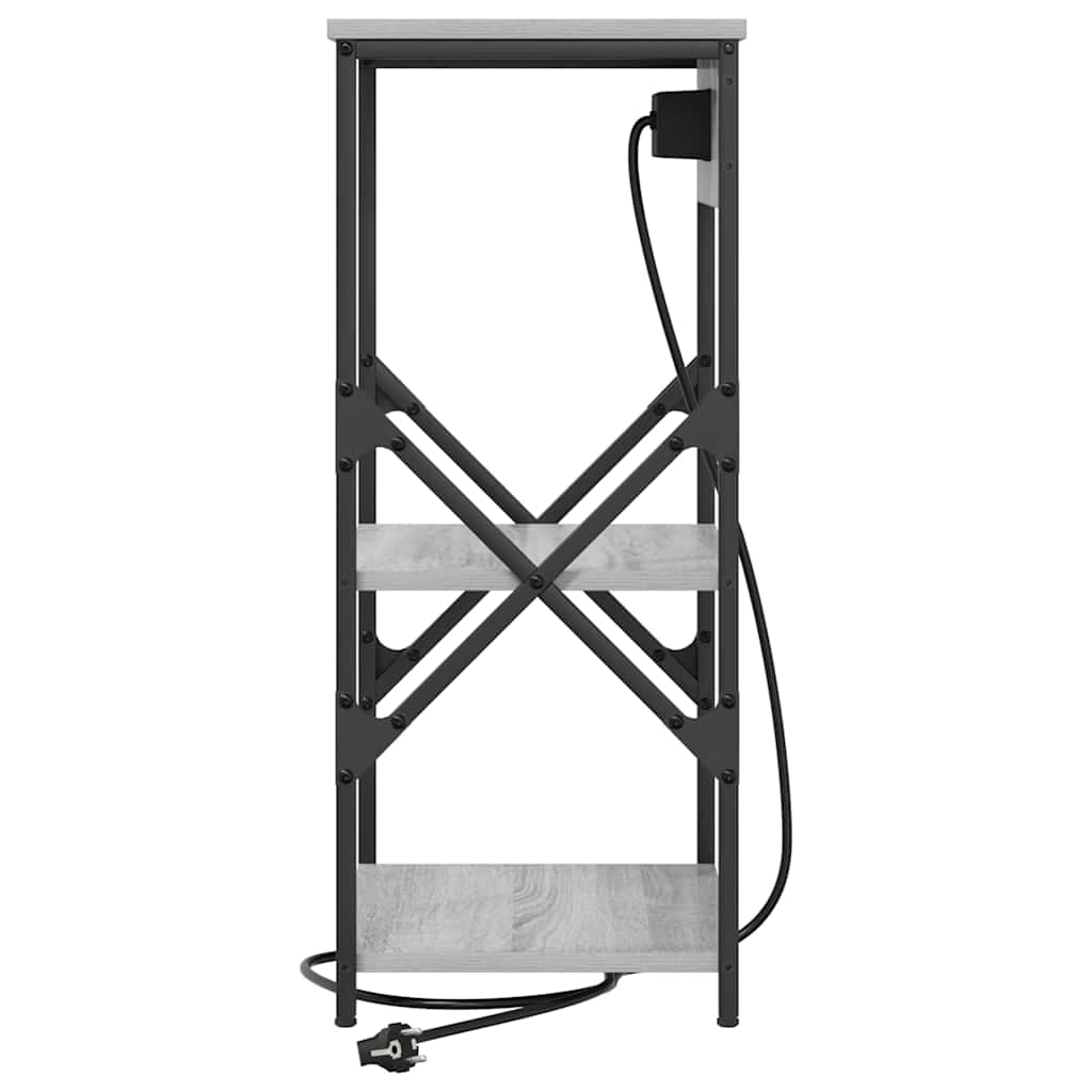 Noćni ormar 2 pcs Siva Sonoma 41 x 31 x 76 cm Konstruirano drvo