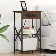 Noćni ormar 2 pcs Smeđi hrast 41 x 31 x 76 cm Konstruirano drvo