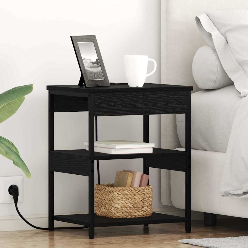 Noćni ormar Crni hrast 41 x 31 x 51 cm Konstruirano drvo