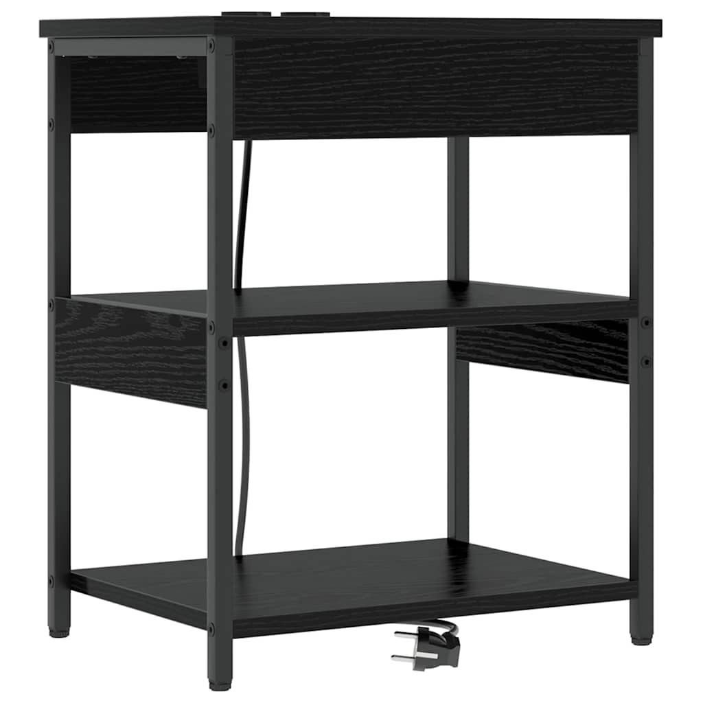 Noćni ormar 2 pcs Crni hrast 41 x 31 x 51 cm Konstruirano drvo