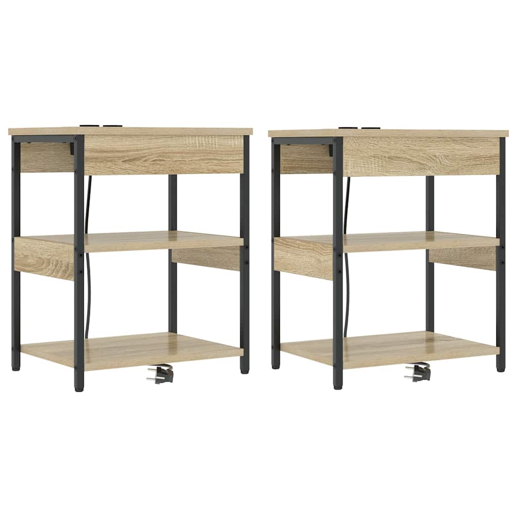 Noćni ormar 2 pcs Sonoma hrast 41 x 31 x 51 cm