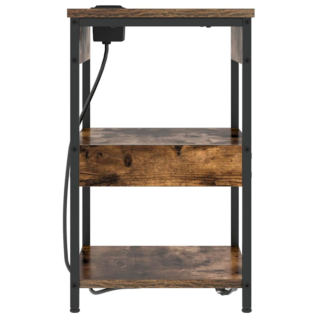 Noćni ormar 2 pcs Dimljeni hrast 41 x 31 x 51 cm