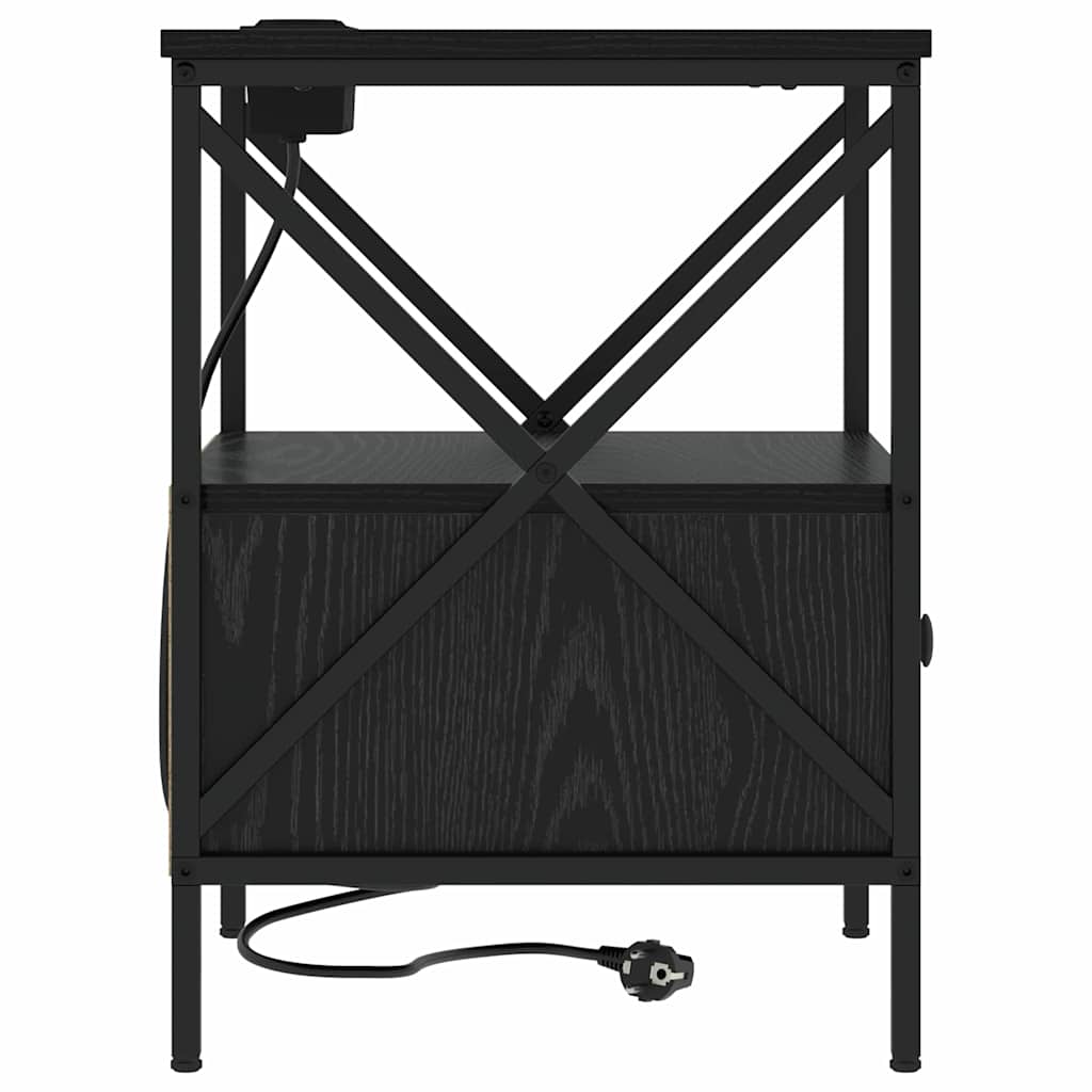 Noćni ormar s ladicama 2 pcs Crni hrast 41,5 x 40,5 x 55 cm