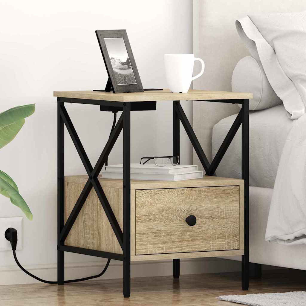 Noćni ormar Sonoma hrast 41,5 x 40,5 x 55 cm Konstruirano drvo