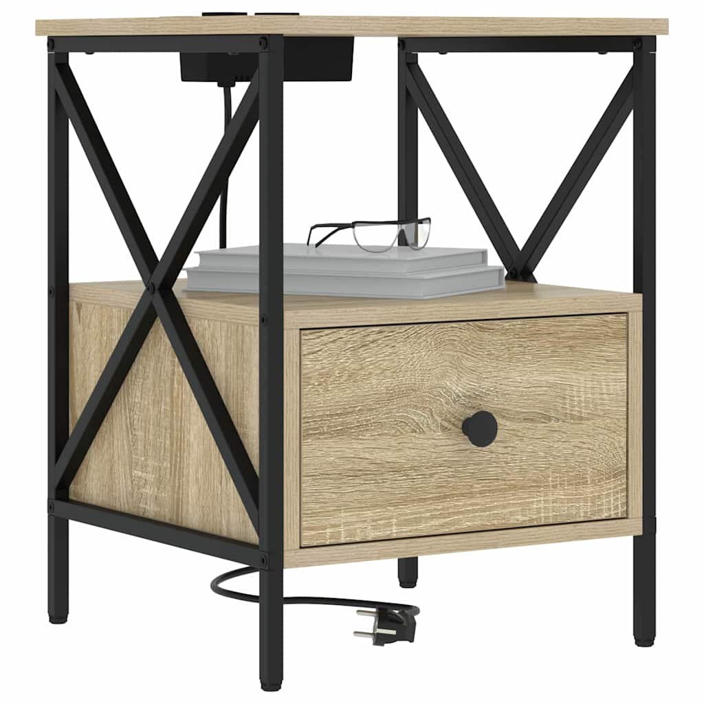 Noćni ormar Sonoma hrast 41,5 x 40,5 x 55 cm Konstruirano drvo