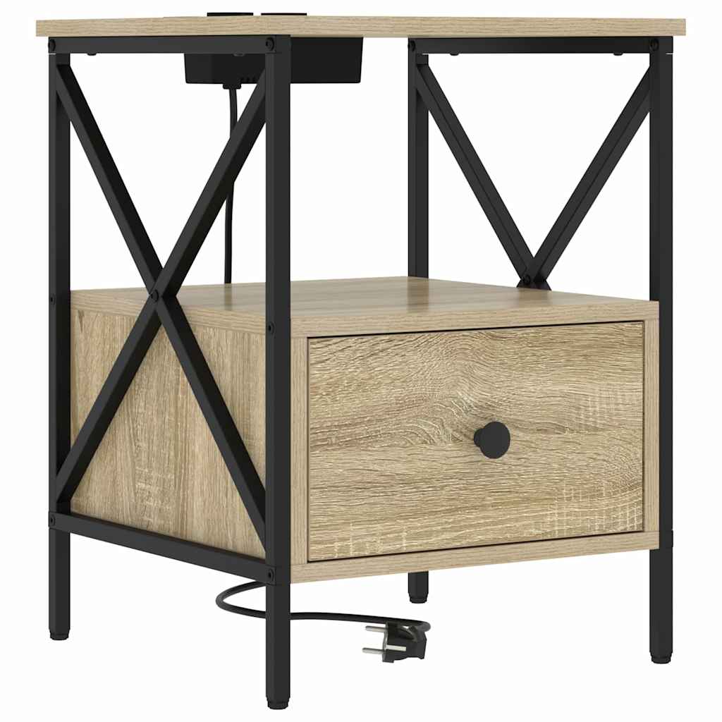 Noćni ormar s ladicama 2 pcs Sonoma hrast 41,5 x 40,5 x 55 cm