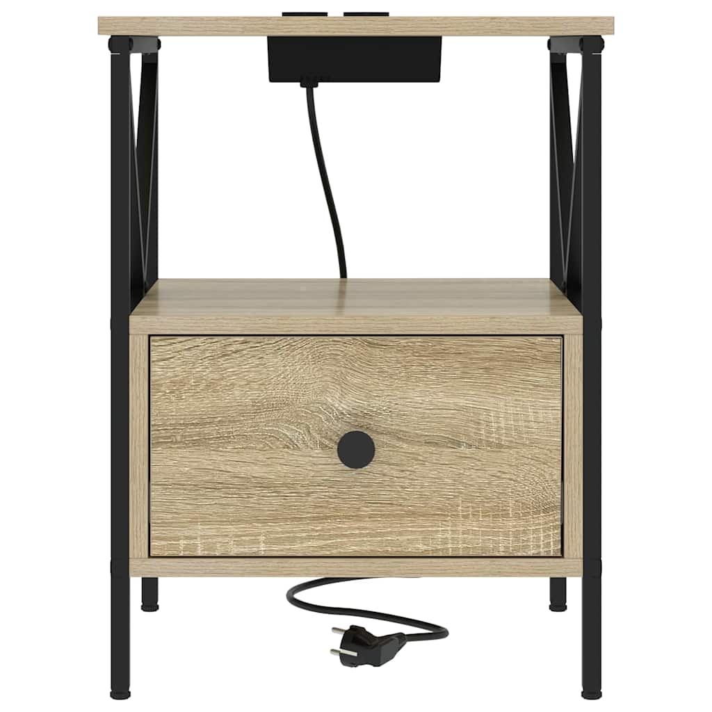 Noćni ormar s ladicama 2 pcs Sonoma hrast 41,5 x 40,5 x 55 cm