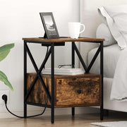 Noćni ormar s ladicama 2 pcs Dimljeni hrast 41,5 x 40,5 x 55 cm