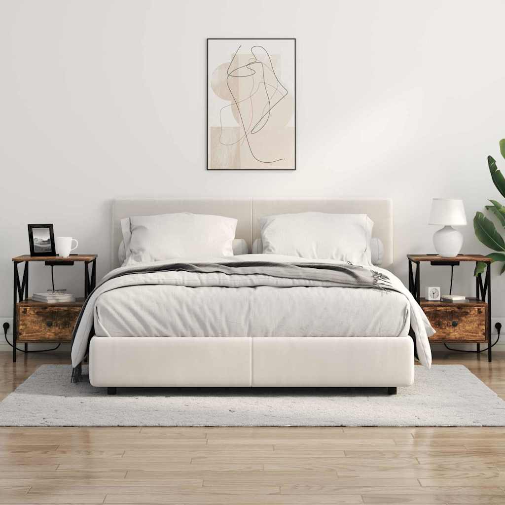 Noćni ormar s ladicama 2 pcs Dimljeni hrast 41,5 x 40,5 x 55 cm