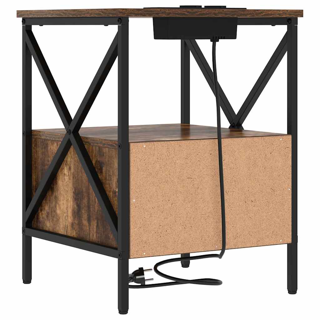 Noćni ormar s ladicama 2 pcs Dimljeni hrast 41,5 x 40,5 x 55 cm