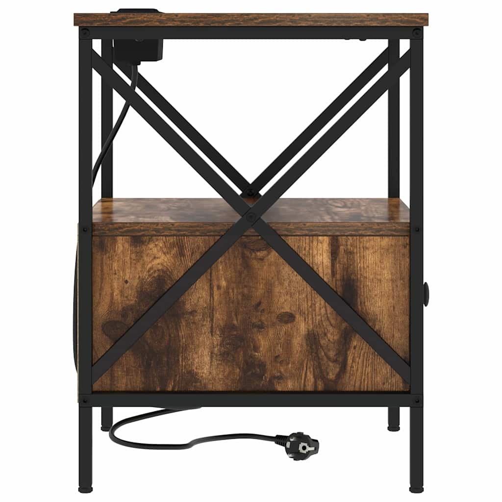 Noćni ormar s ladicama 2 pcs Dimljeni hrast 41,5 x 40,5 x 55 cm