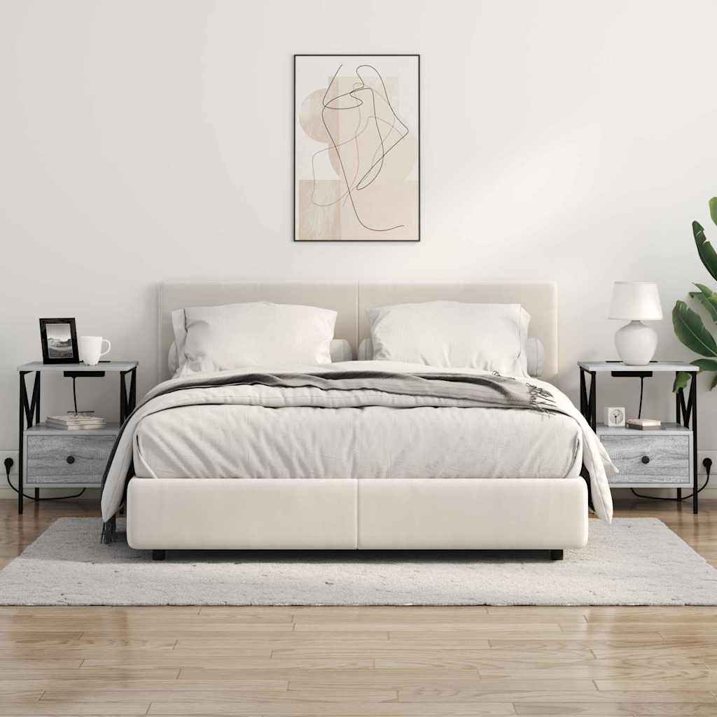 Noćni ormar Siva Sonoma 41,5 x 40,5 x 55 cm Konstruirano drvo