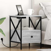 Noćni ormar s ladicama 2 pcs Siva Sonoma 41,5 x 40,5 x 55 cm