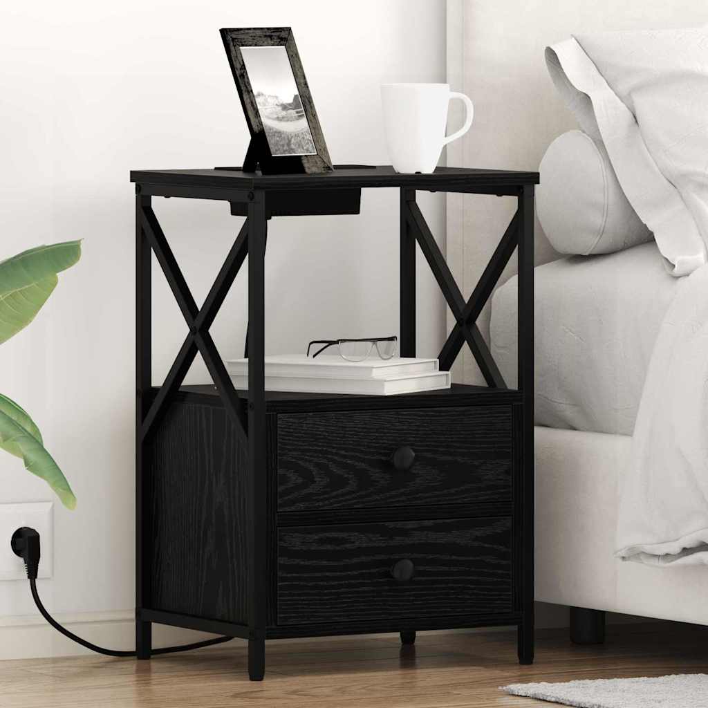 Noćni ormar Crni hrast 40 x 31 x 60 cm Konstruirano drvo