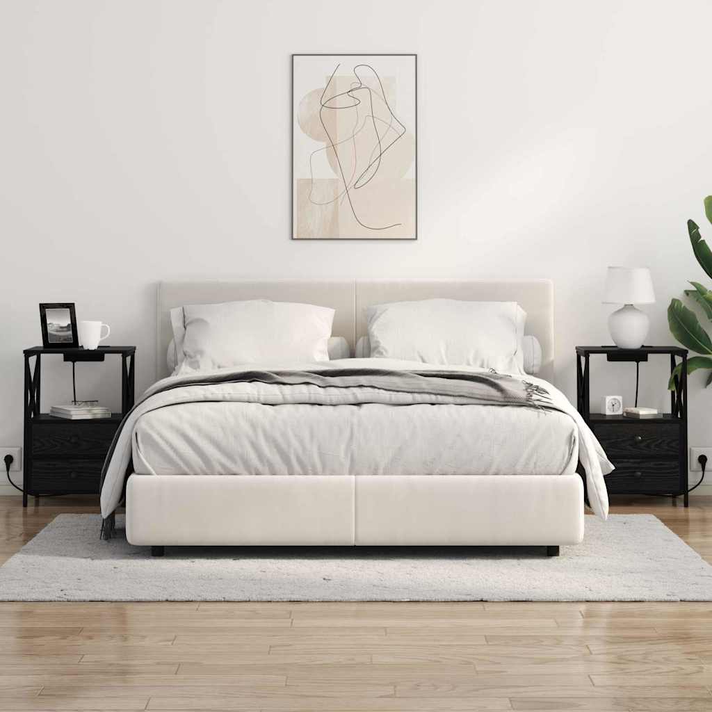 Noćni ormar Crni hrast 40 x 31 x 60 cm Konstruirano drvo