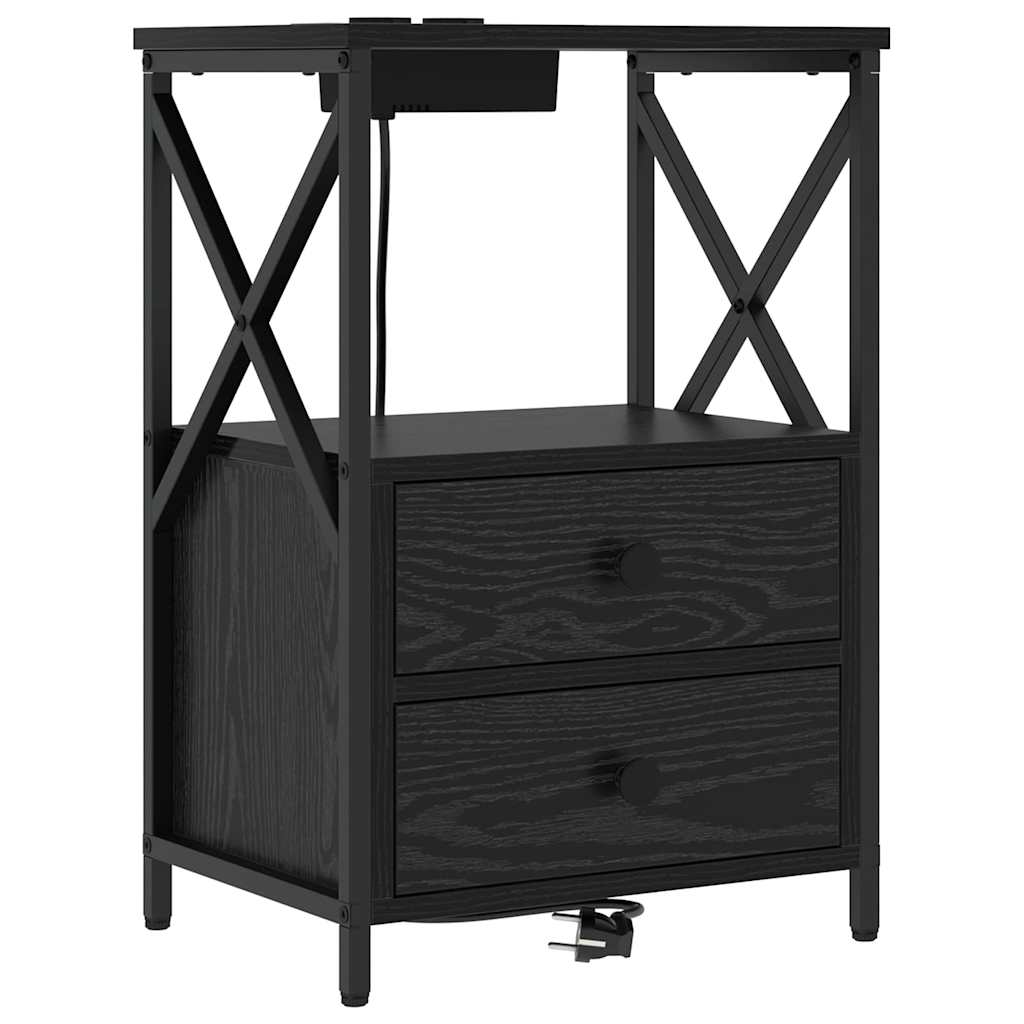 Noćni ormar Crni hrast 40 x 31 x 60 cm Konstruirano drvo
