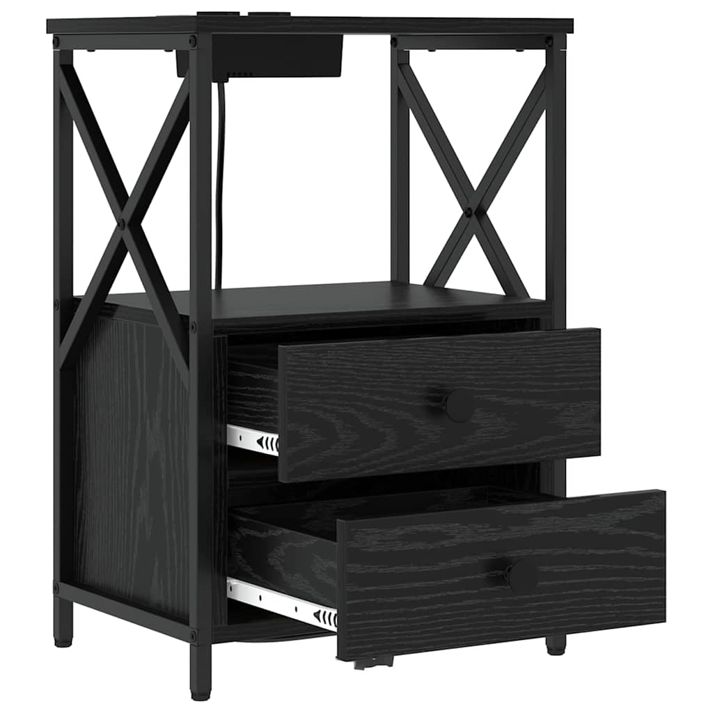 Noćni ormar Crni hrast 40 x 31 x 60 cm Konstruirano drvo
