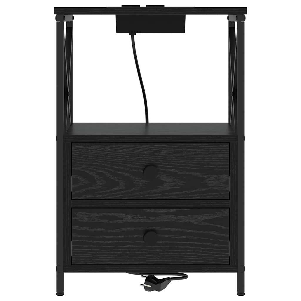 Noćni ormar Crni hrast 40 x 31 x 60 cm Konstruirano drvo
