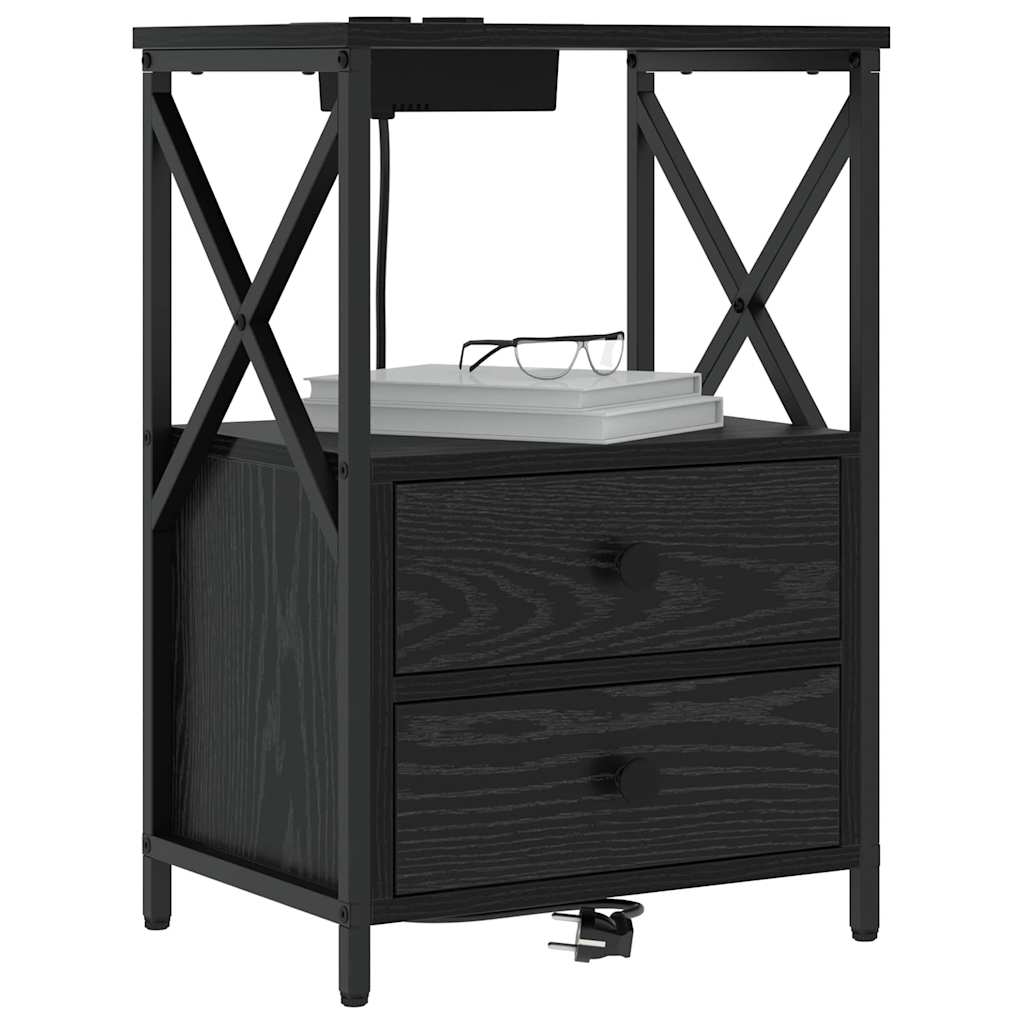 Noćni ormar Crni hrast 40 x 31 x 60 cm Konstruirano drvo