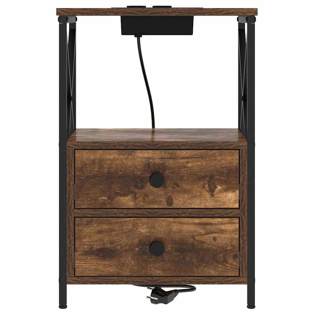Noćni ormar Dimljeni hrast 40 x 31 x 60 cm Konstruirano drvo