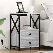 Noćni ormar Siva Sonoma 40 x 31 x 60 cm Konstruirano drvo