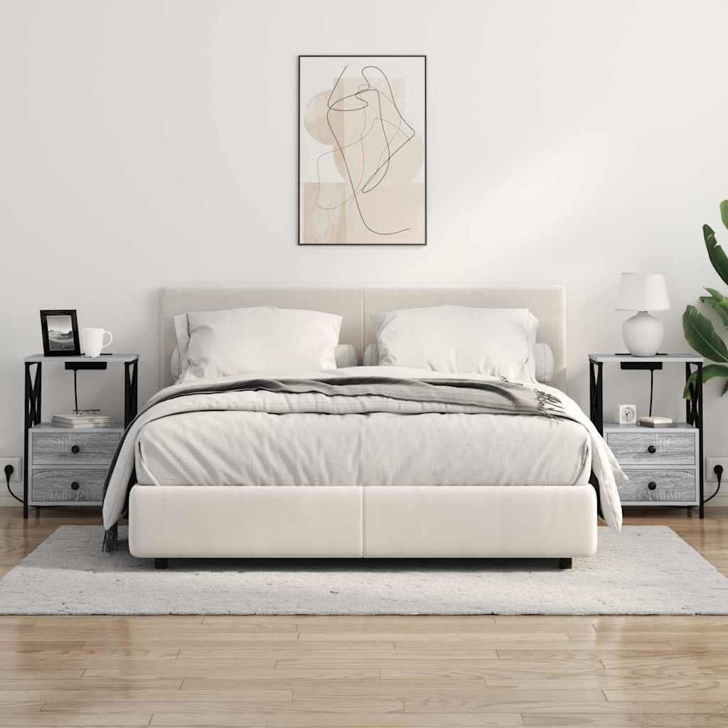 Noćni ormar Siva Sonoma 40 x 31 x 60 cm Konstruirano drvo