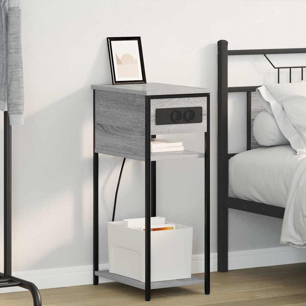 Noćni ormar Siva Sonoma 41 x 28 x 76 cm Konstruirano drvo