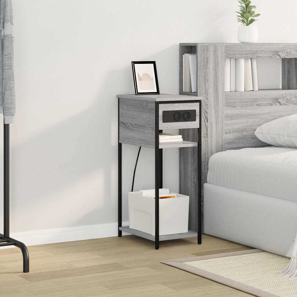 Noćni ormar Siva Sonoma 41 x 28 x 76 cm Konstruirano drvo