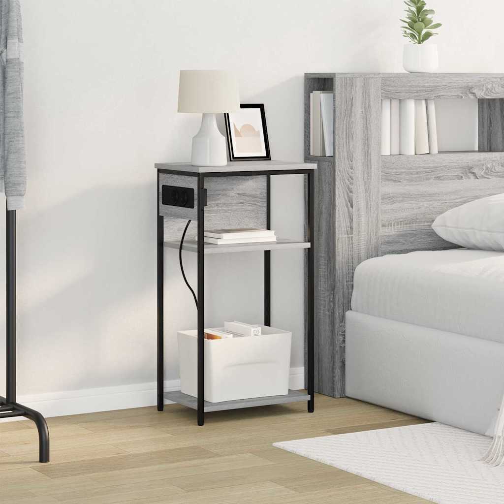 Noćni ormar Siva Sonoma 41 x 28 x 76 cm Konstruirano drvo