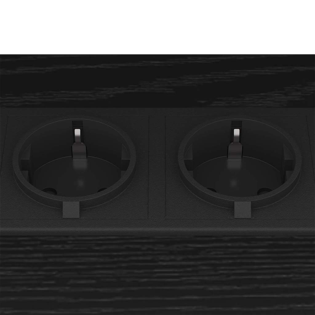 Noćni ormar 2 pcs Crni hrast 38 x 30 x 48 cm Konstruirano drvo