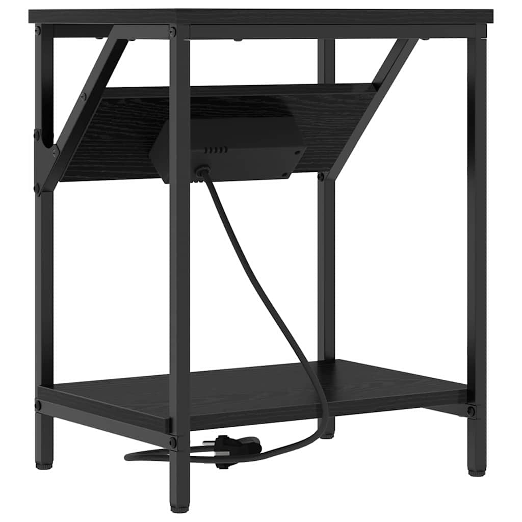 Noćni ormar 2 pcs Crni hrast 38 x 30 x 48 cm Konstruirano drvo