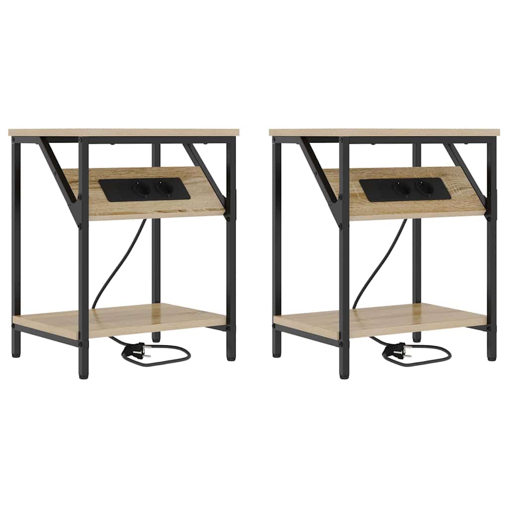 Noćni ormar 2 pcs Sonoma hrast 38 x 30 x 48 cm