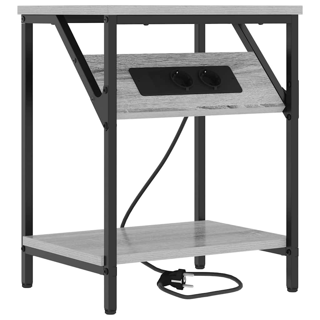 Noćni ormar 2 pcs Siva Sonoma 38 x 30 x 48 cm Konstruirano drvo