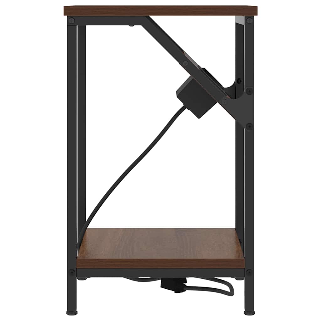 Noćni ormar 2 pcs Smeđi hrast 38 x 30 x 48 cm Konstruirano drvo