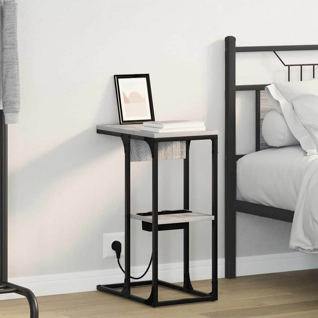 Noćni ormar Siva Sonoma 41,5 x 26 x 60,5 cm Konstruirano drvo