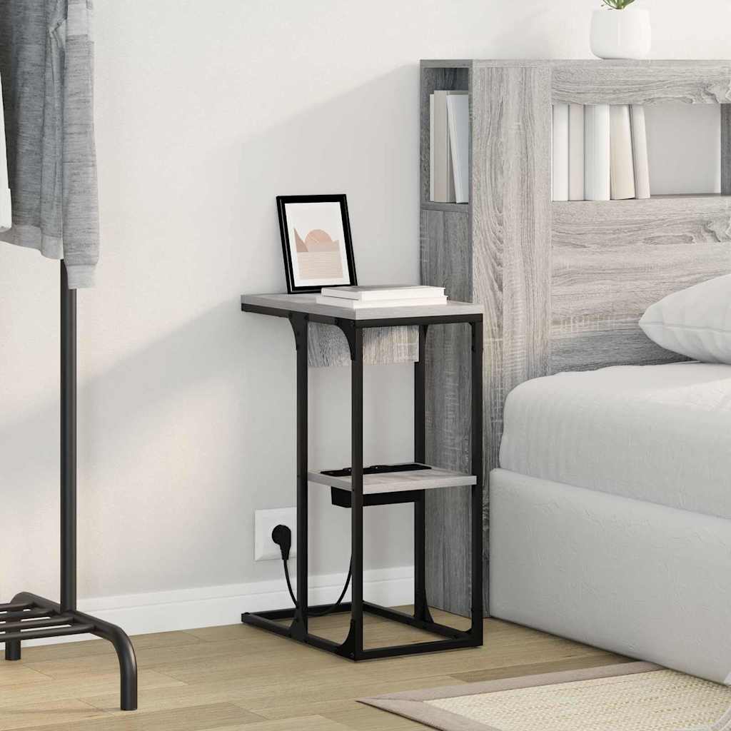Noćni ormar Siva Sonoma 41,5 x 26 x 60,5 cm Konstruirano drvo