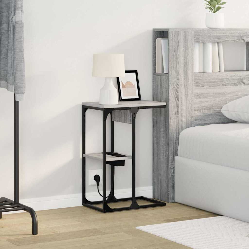 Noćni ormar Siva Sonoma 41,5 x 26 x 60,5 cm Konstruirano drvo