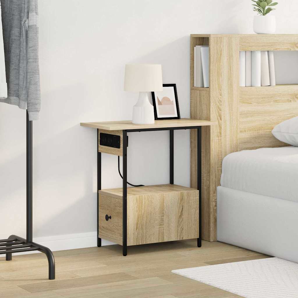 Noćni ormar Sonoma hrast 60 x 30 x 61 cm Konstruirano drvo