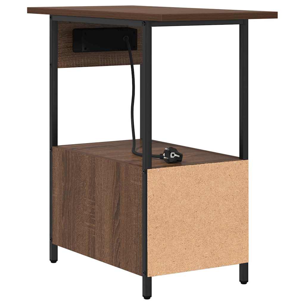 Noćni ormar Smeđi hrast 60 x 30 x 61 cm Konstruirano drvo