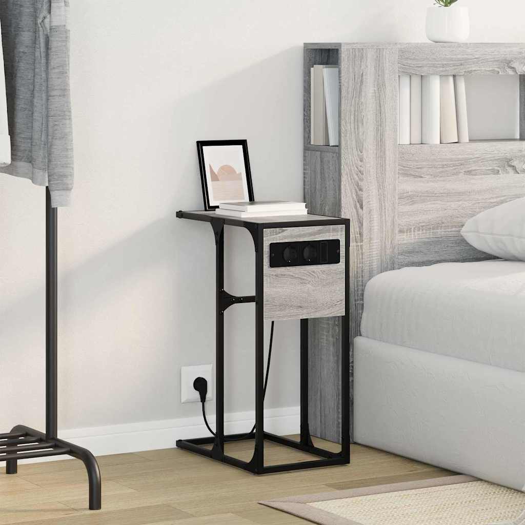 Noćni ormar Siva Sonoma 41,5 x 26 x 60,5 cm Konstruirano drvo